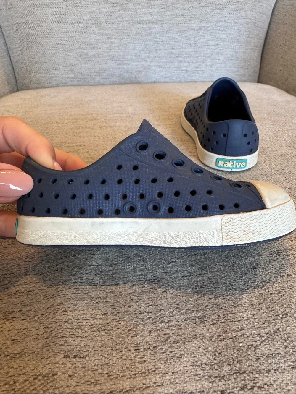 Native Jefferson Perforated Sneakers - Navy